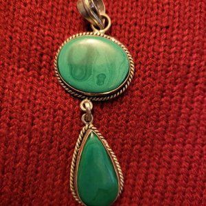Sterling Silver Malachite Pendant
